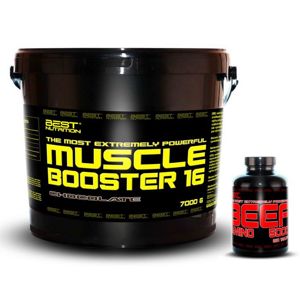 Muscle Booster + BEEF Amino Zadarmo - Best Nutrition 7,0 kg + 250 tbl. Jahoda