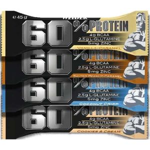 Tyčinka: 60% Protein Bar - Weider 45 g Vanilla+Caramel