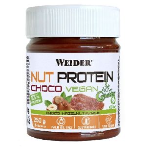 Nut Protein Choco Vegan Crunchy - Weider 250 g Chocolate+Hazelnut