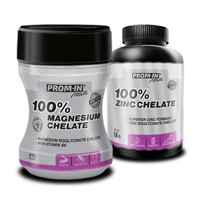 100% Magnesium Chelate + 100% Zinc Chelate - Prom-IN 416 g + 120 kaps. Grep