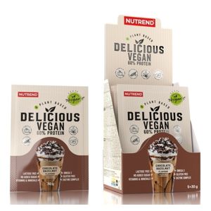Delicious Vegan 60 % Protein - Nutrend  450 g Chocolate+Hazelnut