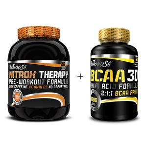 Akcia: NitroX Therapy New + BCAA 3D Zadarmo - Biotech USA 680 g + 90 kaps. Modré hrozno